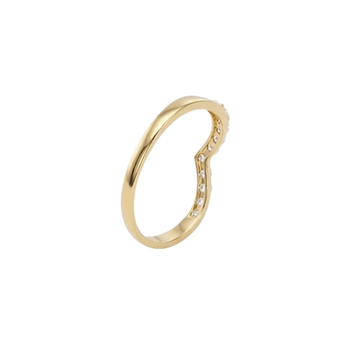 Anillo Oro Miel 18kt Vértice Brillante 3