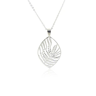 Collar de Plata Esterlina 925 Hoja Filigrama