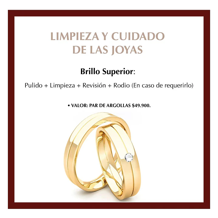 Servicio de Limpieza Brillo Superior Par  de Argollas 2