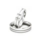Par Argollas Matrimonio de Oro Blanco 18kt con 2 Diamantes de 1,7x1,7mm Corte Princesa Modelo Neo - Miniatura 1