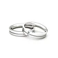 Par Argollas Matrimonio de Oro Blanco 18kt con 2 Diamantes de 1,7x1,7mm Corte Princesa Modelo Neo - Miniatura 2