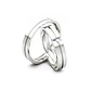 Par Argollas Matrimonio de Oro Blanco 18kt con 2 Diamantes de 1,7x1,7mm Corte Princesa Modelo Neo - Miniatura 3