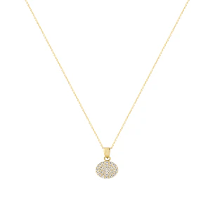 Colgante de Oro 18kt Circulo Plano