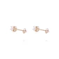 Aros Oro Miel 18kt Chatón Circón 3mm - Miniatura 1
