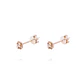 Aros Oro Miel 18kt Chatón Circón 3mm - Miniatura 3