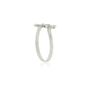 Anillo de Plata Esterlina 925 Doble Mariposa Circonita