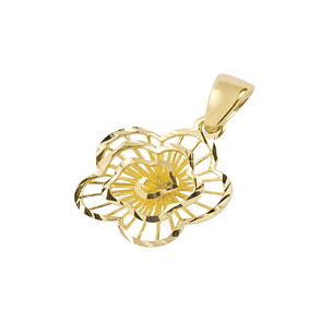 Colgante de Oro 18kt Flor Remolino