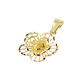 Colgante de Oro 18kt Flor Remolino - Miniatura 1