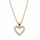 Colgante Oro Amarillo 18kt Corazón Doble Circonita - Miniatura 3