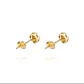 Aros de Oro 18kt Con Punto de Luz Circonita 4mm - Miniatura 2
