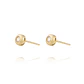 Aros de Oro 18kt Con Punto de Luz Circonita 4mm - Miniatura 3