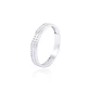 Anillo Oro Blanco 18kt Doble Riel Circonita - Miniatura 1