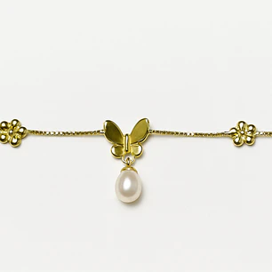 Pulsera Oro Amarillo 18Kt Mariposa