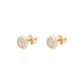 Aros de Oro de 18kt Circonitas en circulo - Miniatura 1