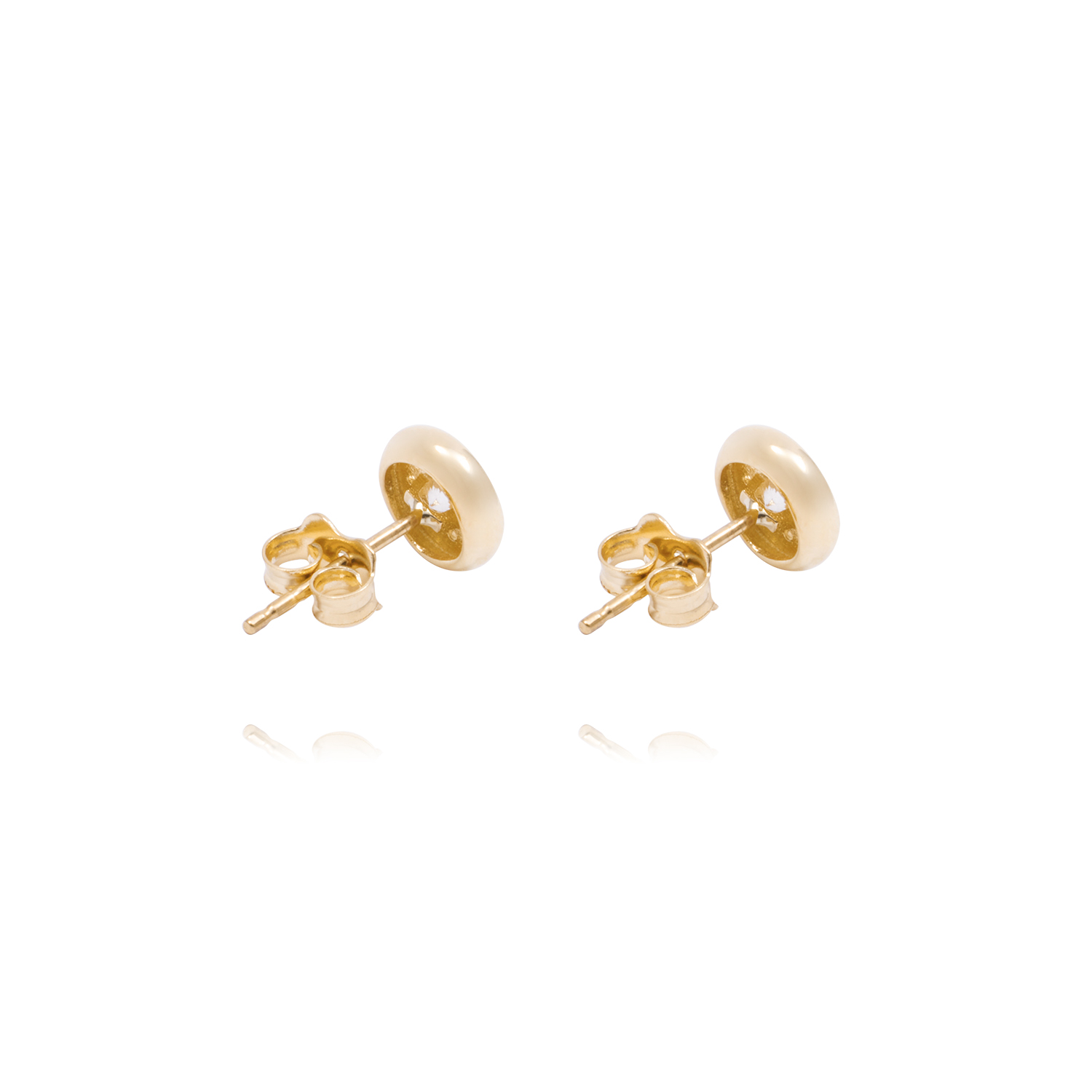 Aros de Oro de 18kt Circonitas en circulo 3