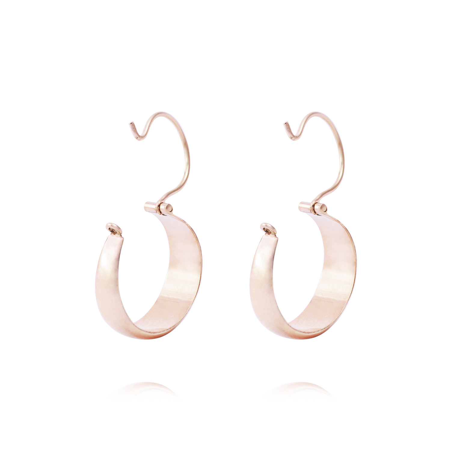 Aros Oro Miel 18kt Bote 15mm 3