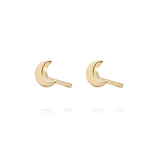 Aros de Oro 9kt Media Luna