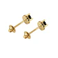 Aros Oro Miel 18kt Chatón con Ónix 4 mm - Miniatura 3