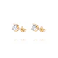 Aros de Oro 18kt Aquamarine 4MM - Miniatura 1