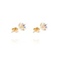 Aros de Oro 18kt Aquamarine 4MM - Miniatura 3