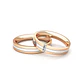 Par Argollas Matrimonio de Oro Miel y Blanco 18kt Vita 2 Diamantes de 1,7 - Miniatura 2
