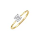 Anillo Oro Amarillo 18kt Solitario Circonita 4 Grifas - Miniatura 2