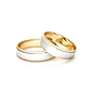 Par Argollas Matrimonio de Oro Amarillo con Platino Daen 5,0mm - Miniatura 2