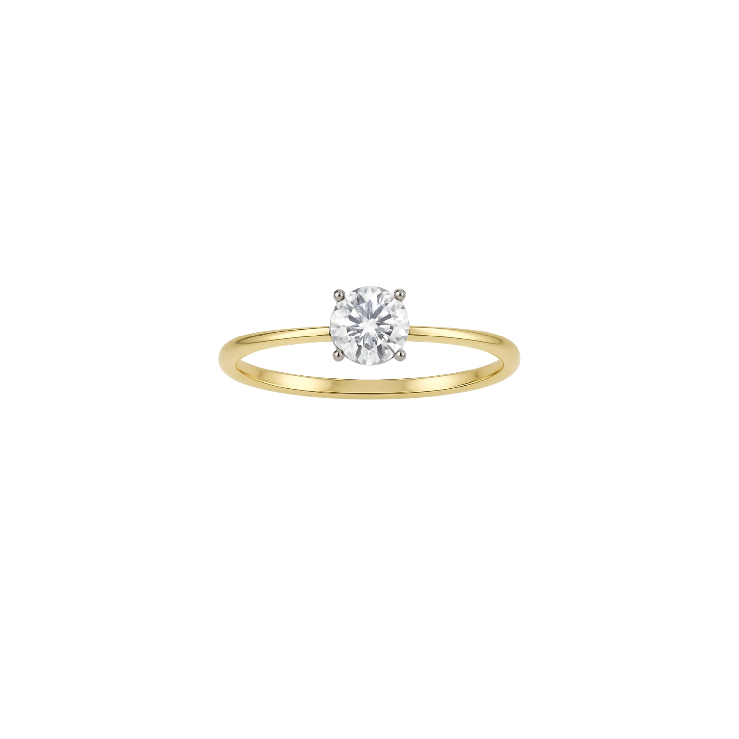 Anillo Oro Amarillo 18kt Solitario Circonita 4 Grifas 3