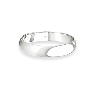Argolla Matrimonio de Oro Blanco 18kt Inglés Rodas de 3,5mm