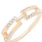 Anillo Revestido en Oro 18kt Eslabones con Circonita - Miniatura 2