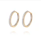Aros de Oro 18kt Argollas con Circonita Riel - Miniatura 1