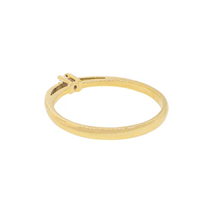 Anillo Compromiso Oro Amarillo 18kt  Mónaco 1x14ptos Diamante
