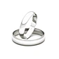 Par Argollas Matrimonio de Platino Modelo Inglés Rodas de 3,5mm - Miniatura 1