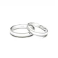 Par Argollas Matrimonio de Platino Modelo Inglés Rodas de 3,5mm - Miniatura 3