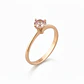 Anillo Oro 18kt Solitario Clásico Circonita Rosa - Miniatura 7