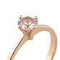Anillo Oro 18kt Solitario Clásico Circonita Rosa - Miniatura 8
