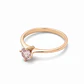 Anillo Oro 18kt Solitario Clásico Circonita Rosa - Miniatura 9