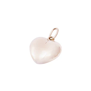 Colgante Corazon en Oro Miel 18kt Inflado Grande