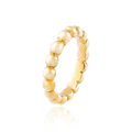 Anillo de Plata Esterlina 925 Pelotitas Doradas