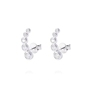 Aros de Plata Esterlina Cinco Círculos con Circonita