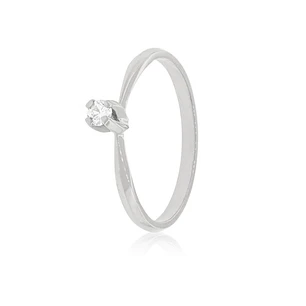 Anillo Compromiso Oro Blanco 18kt  Niza 1x14ptos Diamante