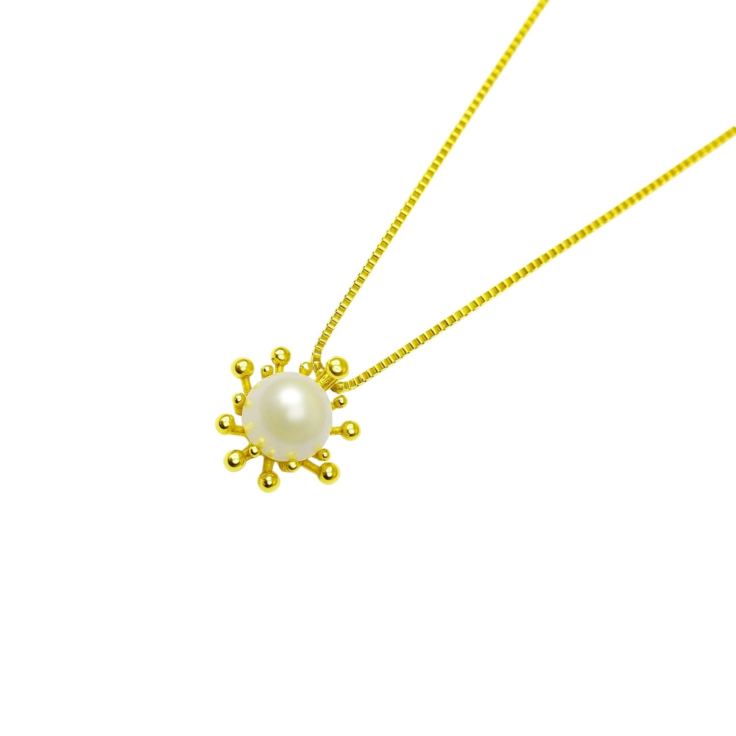 Collar Oro Amarillo 18kt Perla Cultivada 6MM 2