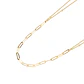 Collares de Oro 18kt Modelo Eslabón Grande y Pelotitas - Miniatura 1