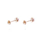Aros Oro Miel 18kt  Rosa de Francia 3mm - Miniatura 3
