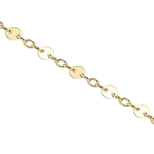 Pulsera de Oro 18kt Circulos Intercalados
