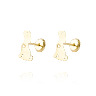 Aros de Oro 18kt Figura Perro