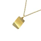 Colgante Oro Miel 18kt Placa Borde Tallado Diagonal - Miniatura 2