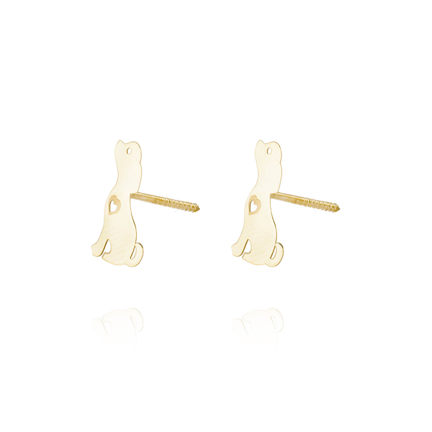 Aros de Oro 18kt Figura Perro 2