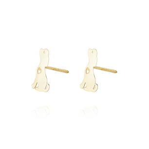 Aros de Oro 18kt Figura Perro