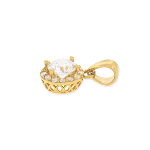 Colgante de Oro 18kt Piedra Circon